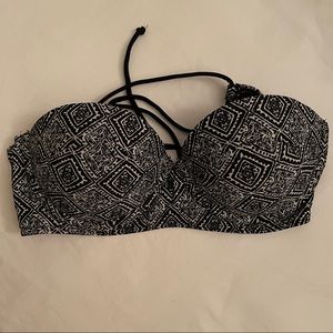 Hollister push up strapless swim top size large